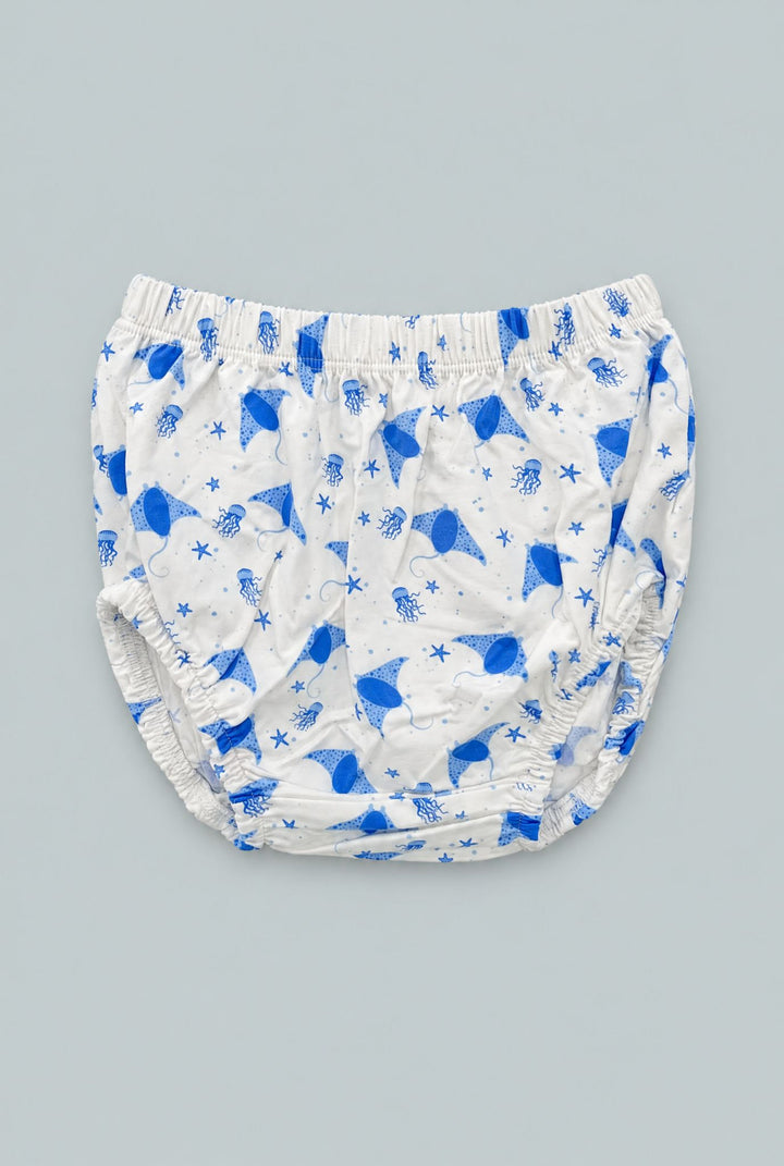 Ruffle Dress With Bloomer - Stingray Blue - Dresses