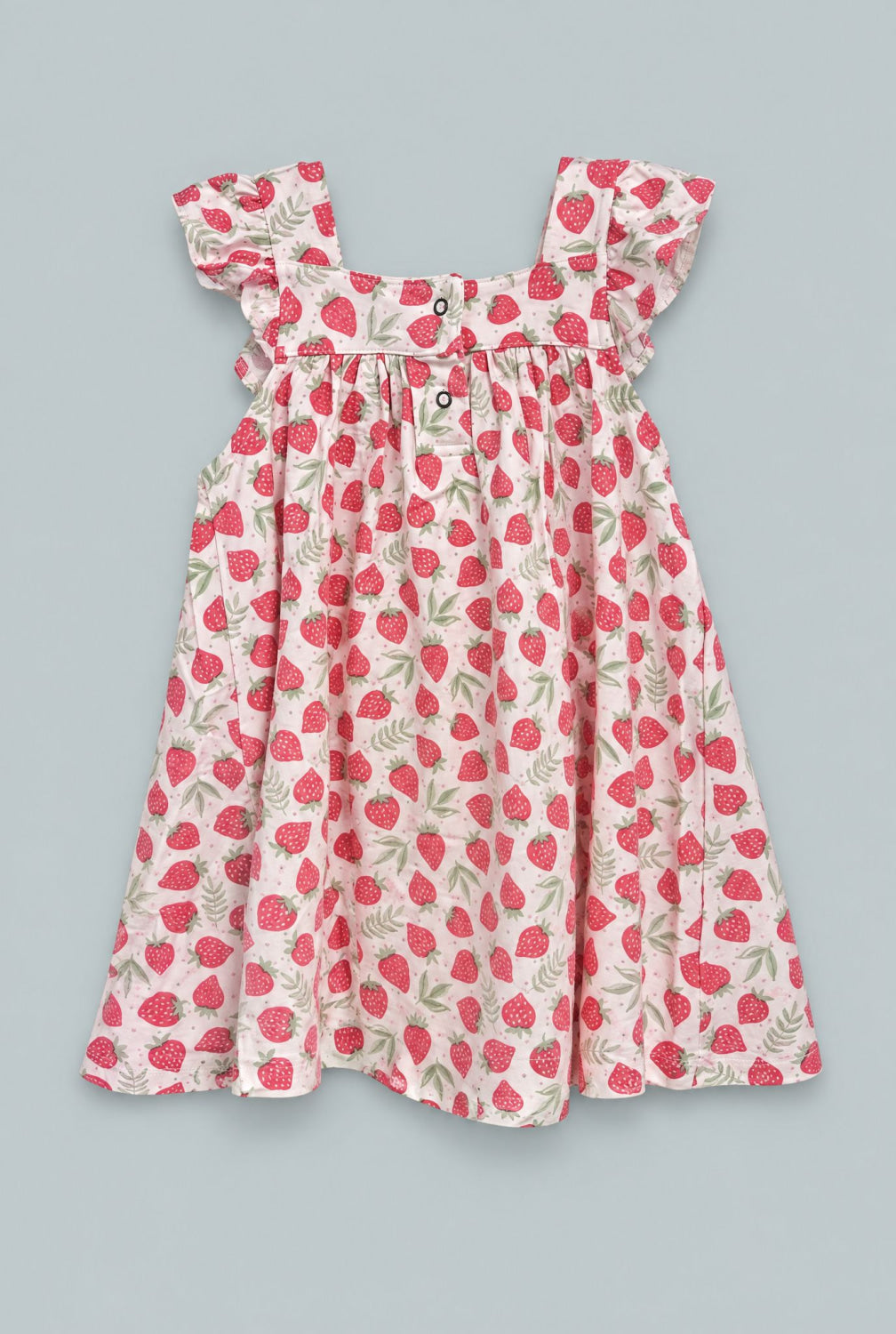 Ruffle Dress With Bloomer - Strawberry Basil - Dresses