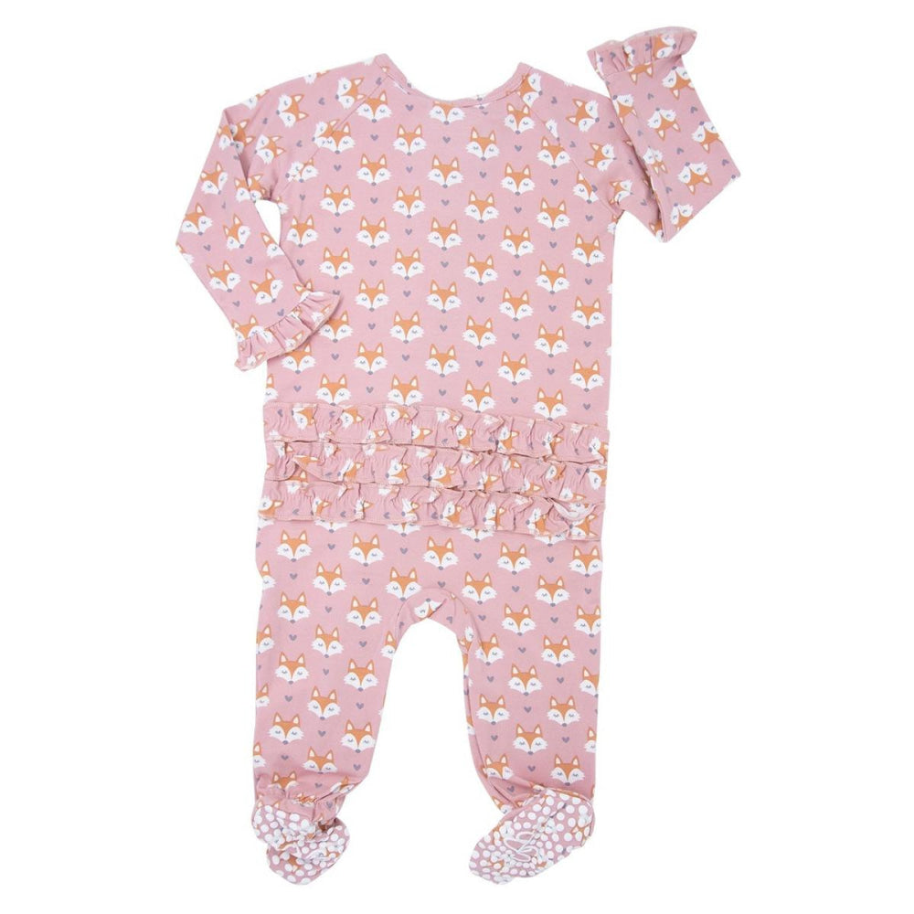 Ruffle Footie - Foxy Lady - Newborn - Onesie