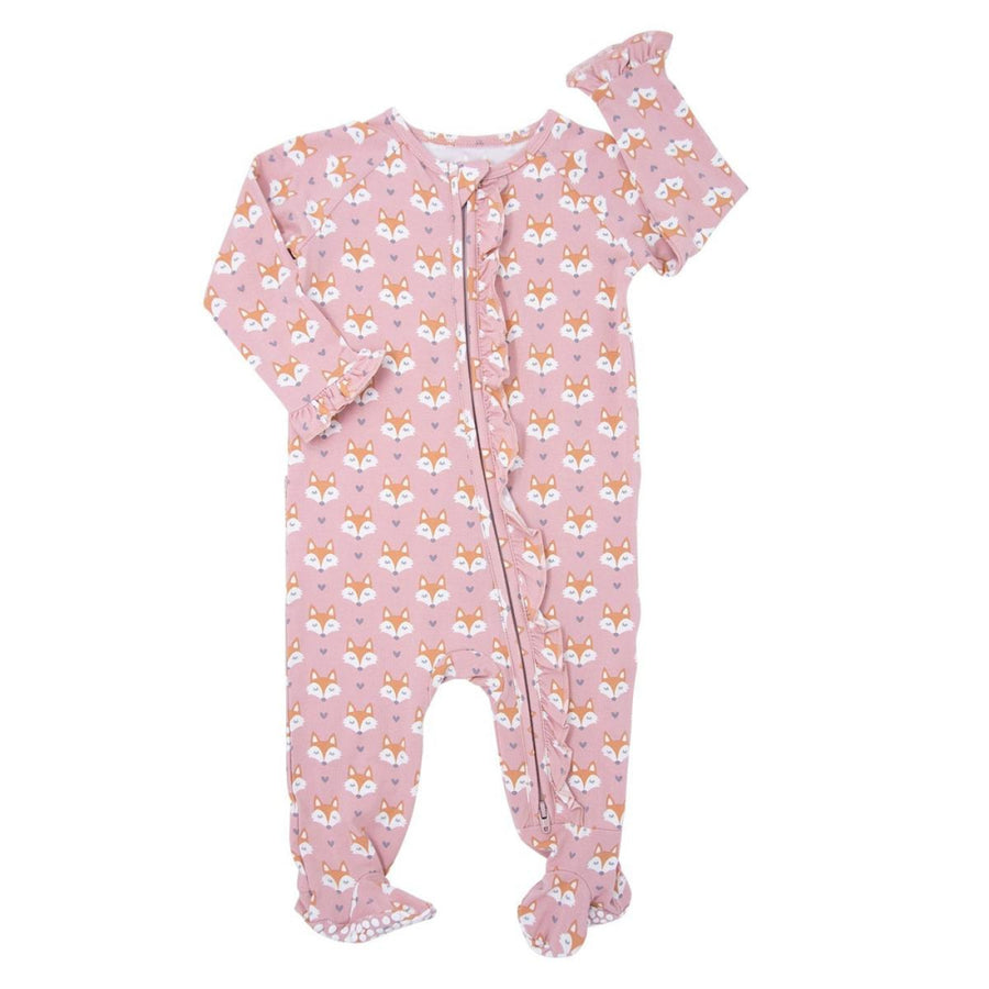 Ruffle Footie - Foxy Lady - Newborn - Onesie