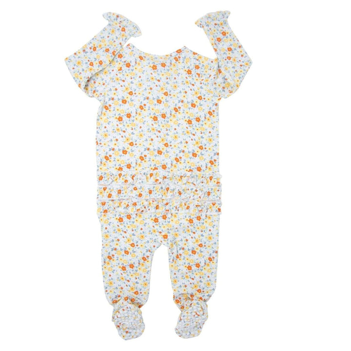 Ruffle Footie - Liberty Floral - 6-9 Months - Pajamas