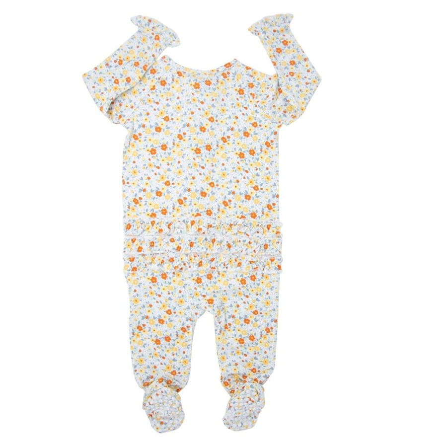 Ruffle Footie - Liberty Floral - 6-9 Months - Pajamas