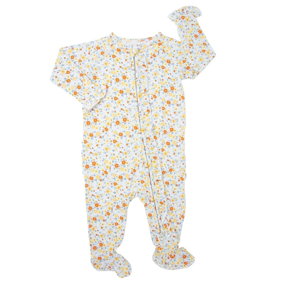 Ruffle Footie - Liberty Floral - 6-9 Months - Pajamas