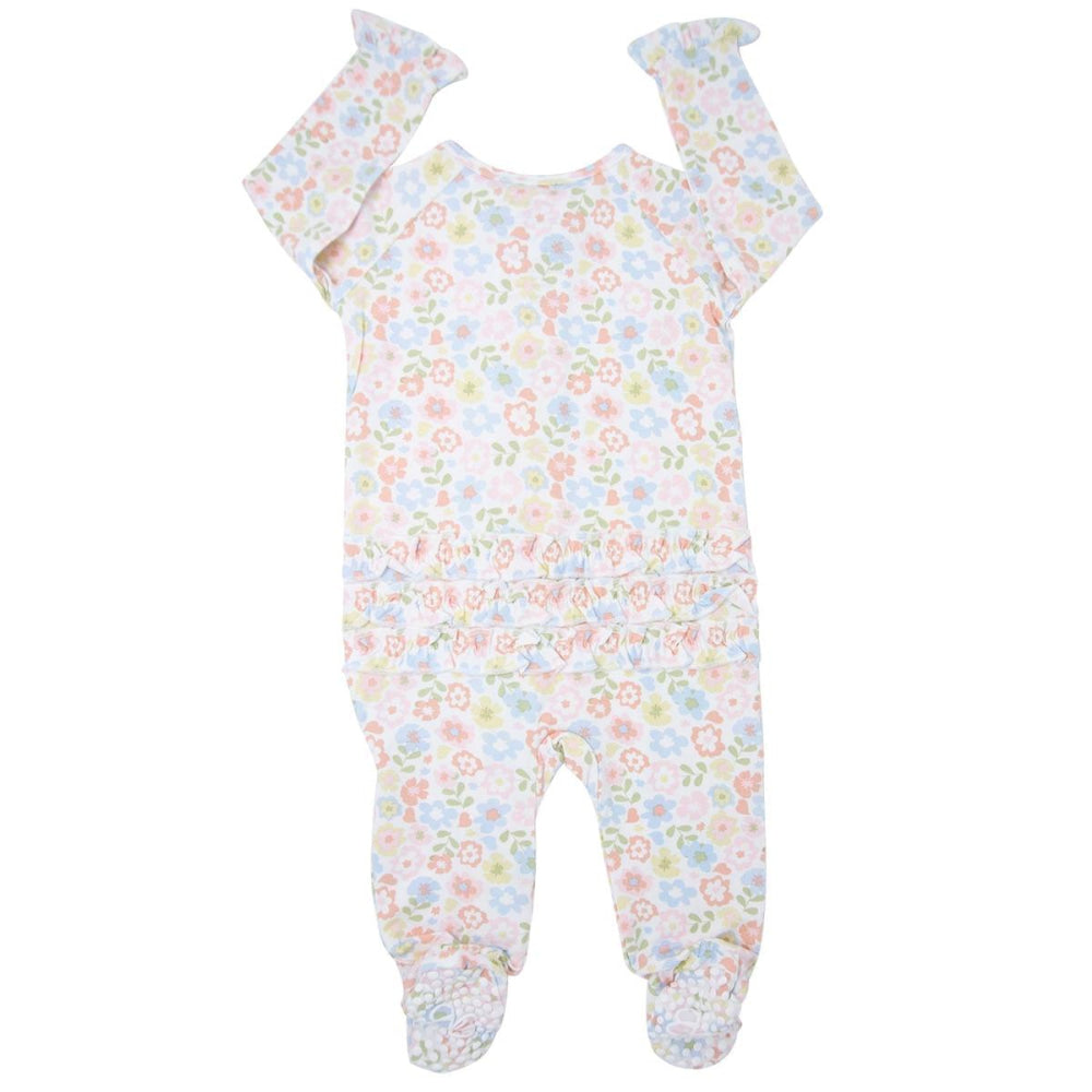 Ruffle Footie - Pretty Pansy - Pajamas