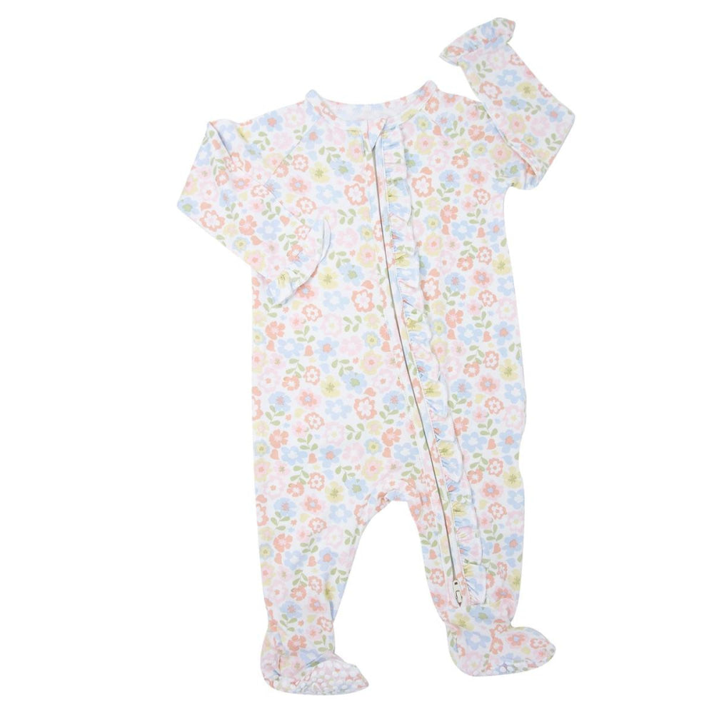 Ruffle Footie - Pretty Pansy - Pajamas