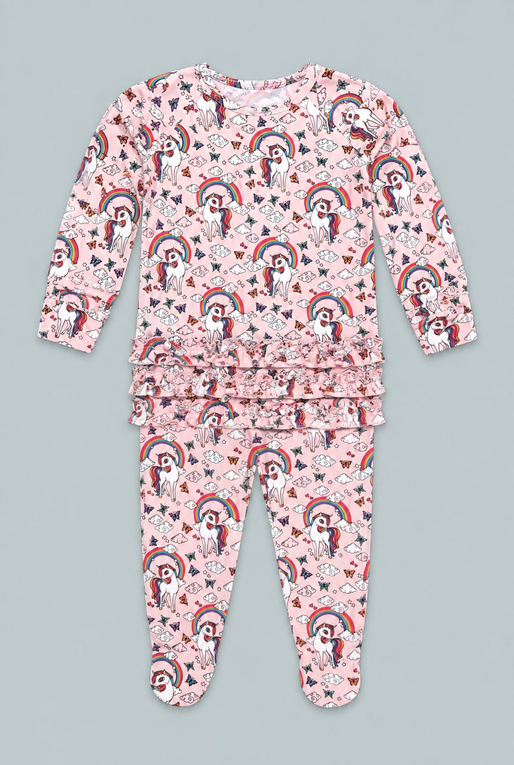 Ruffle Footie - Rainbow Bright - Onesie
