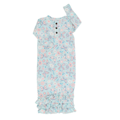 Ruffle Gown - Butterfly Aqua - OS - Nightgown