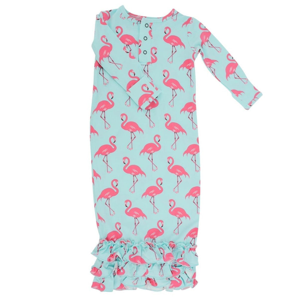 Ruffle Gown - Flamingo Aqua - OS - Nightgown