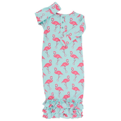 Ruffle Gown - Flamingo Aqua - OS - Nightgown