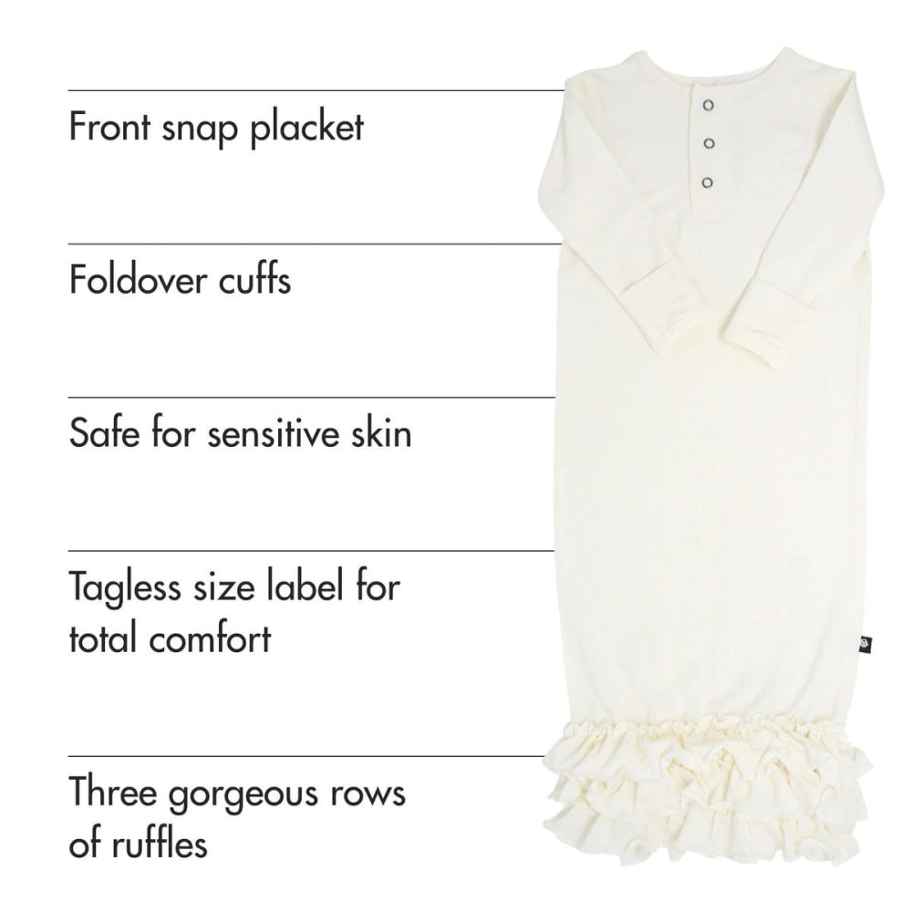 Ruffle Gown - Ivory Cream - OS - Nightgown
