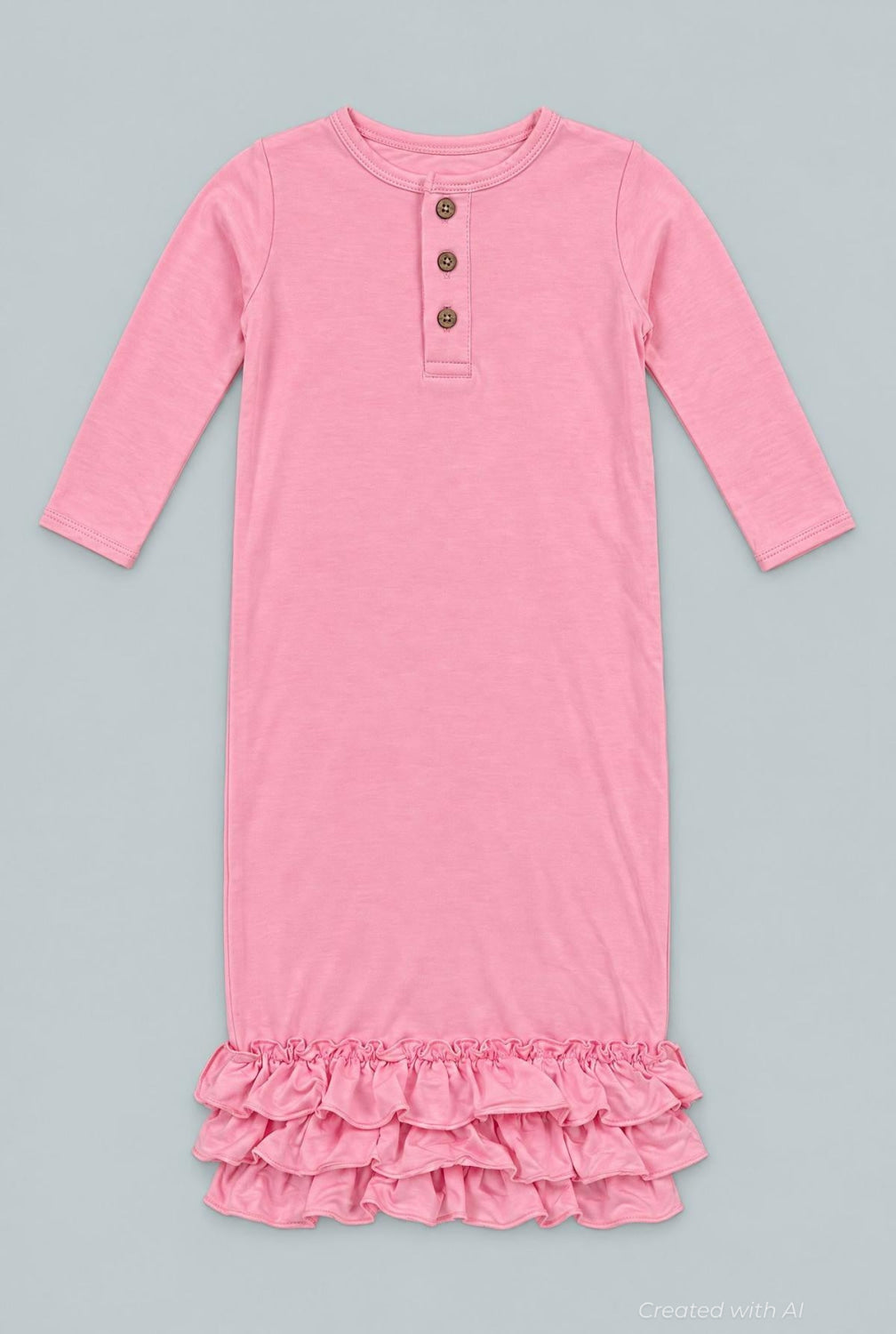 Ruffle Gown - Tulip Pink - OS - Gown