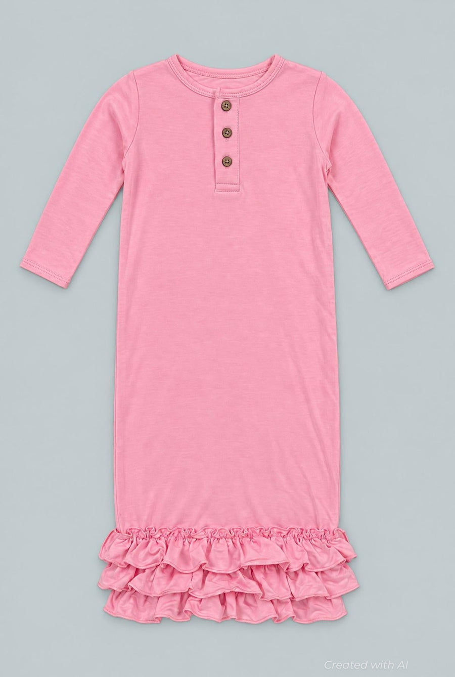 Ruffle Gown - Tulip Pink - OS - Gown