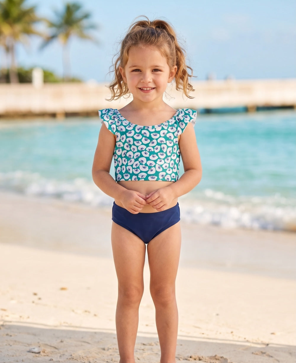 Ruffle Tankini Top - Rolling Floral - 5yr - Bikini Top