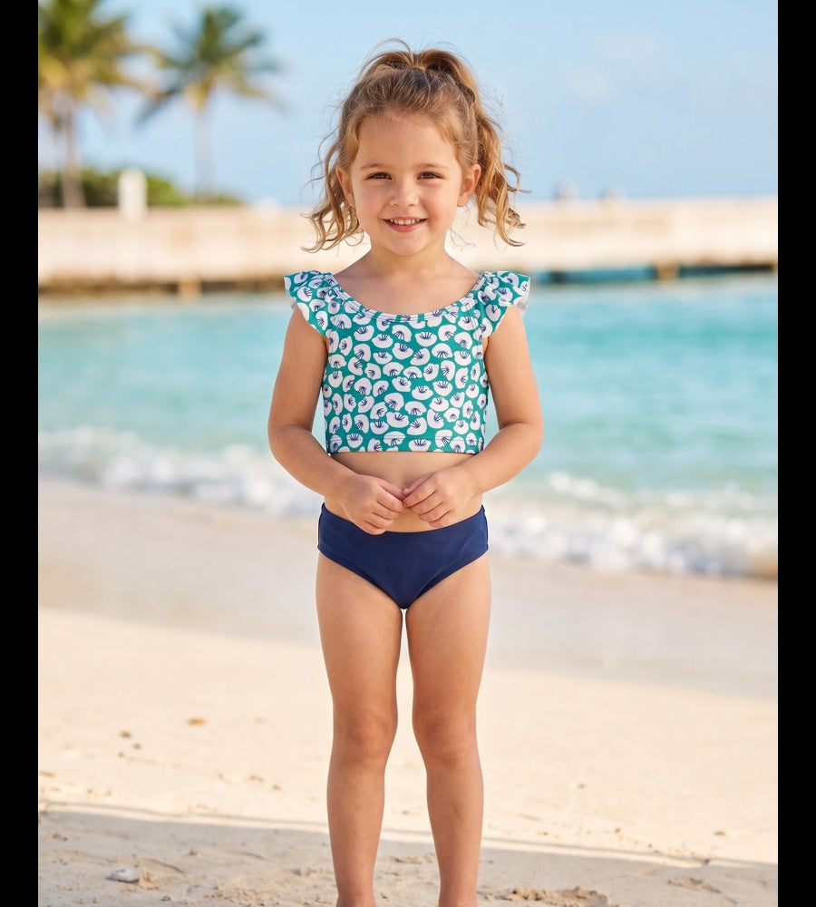 Ruffle Tankini Top - Rolling Floral - 5yr - Bikini Top