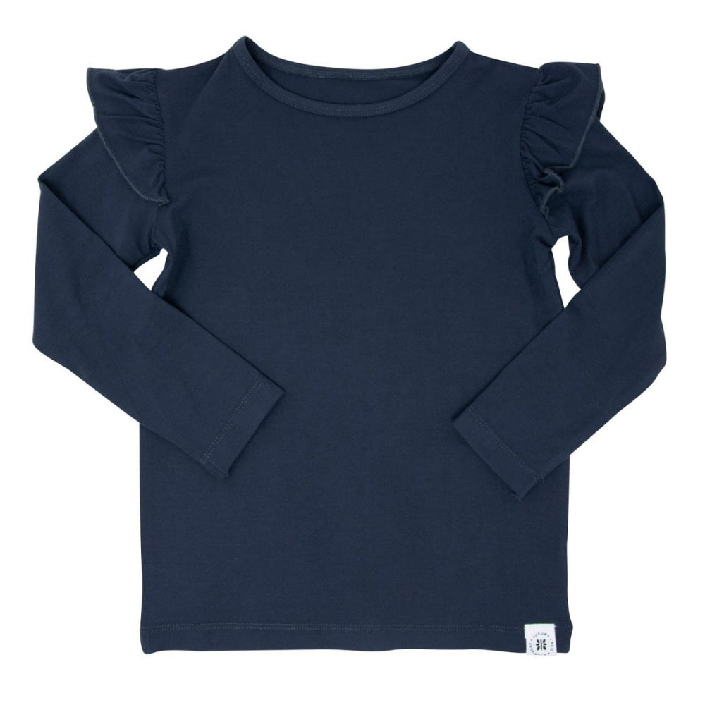 Ruffle Top - Midnight Black - Shirt