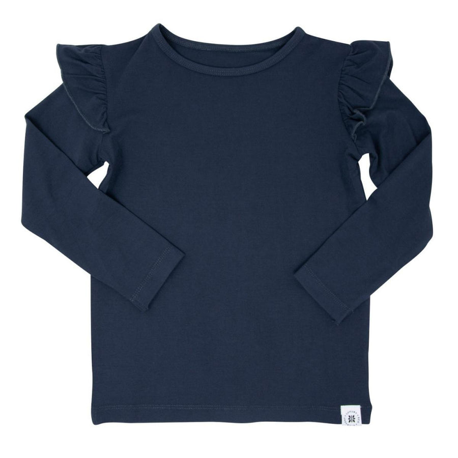 Ruffle Top - Midnight Black - Shirt