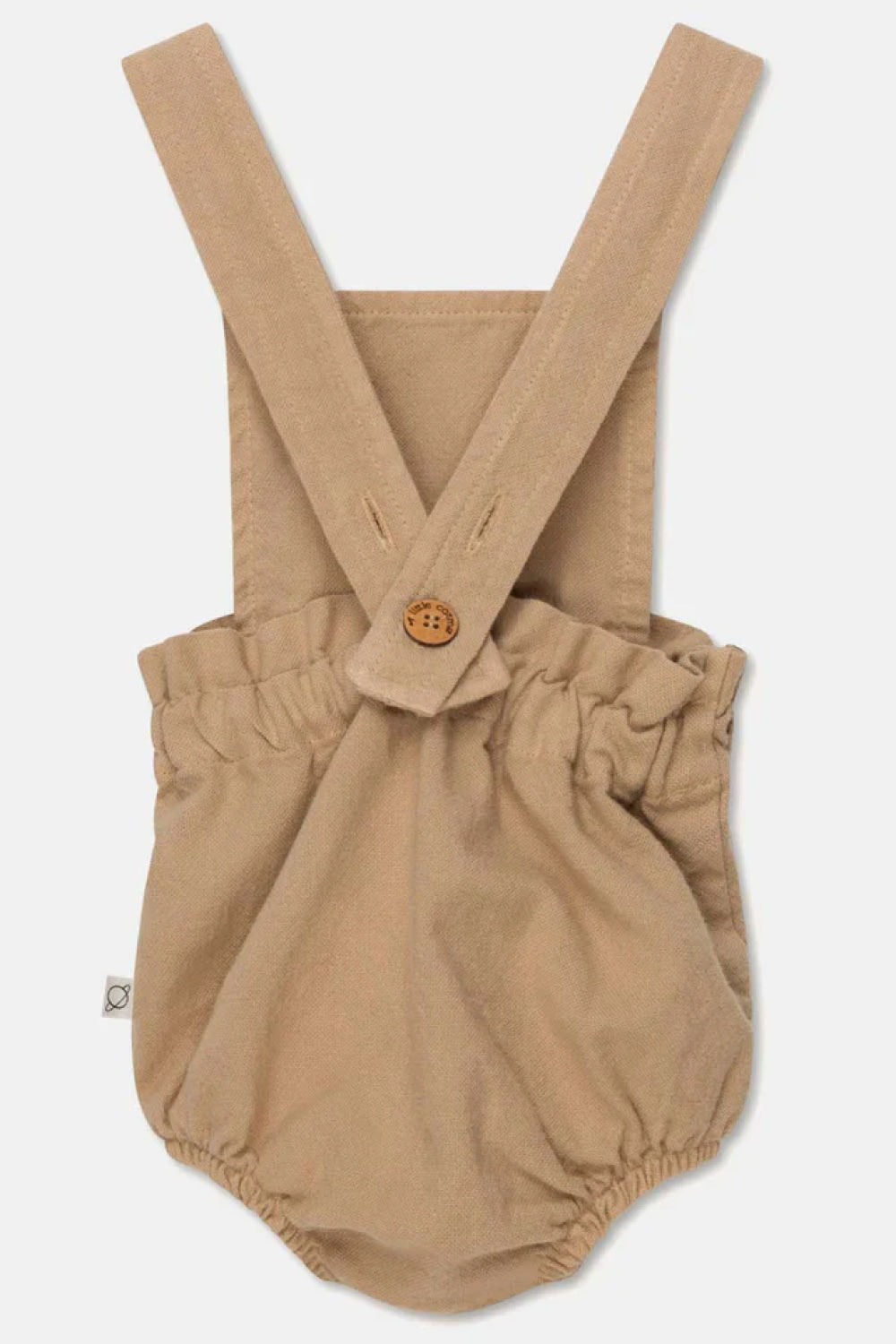 Rustic cotton smocked baby overalls - Sand - 6M - Overalls