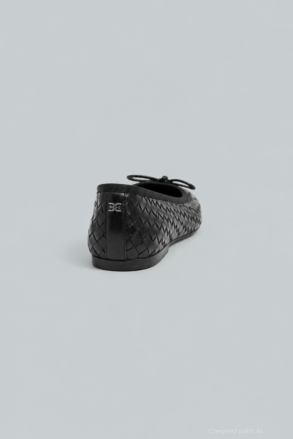 Ruthie Woven Ballet Flat - Black Leather - 8 - Flats