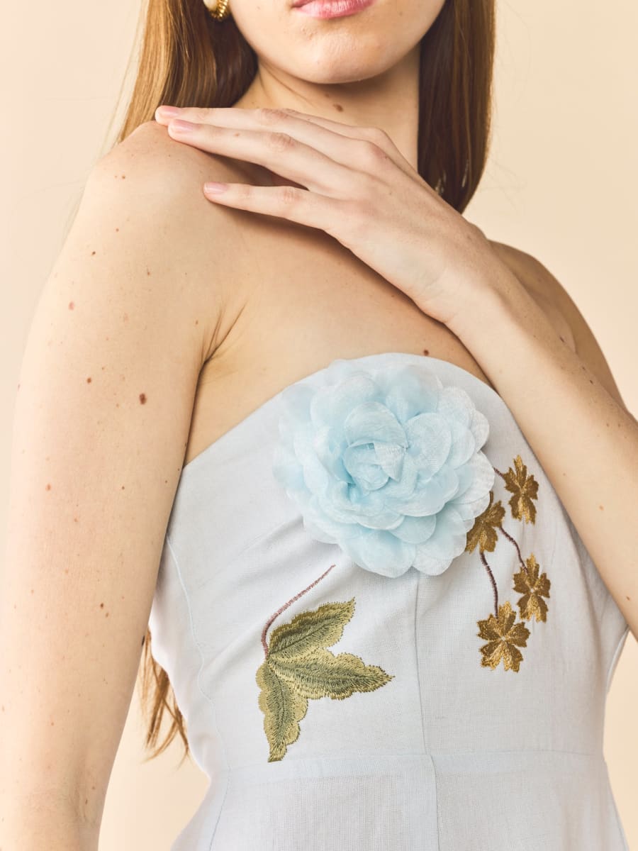 Anais Dress - Lotus Garden Blue