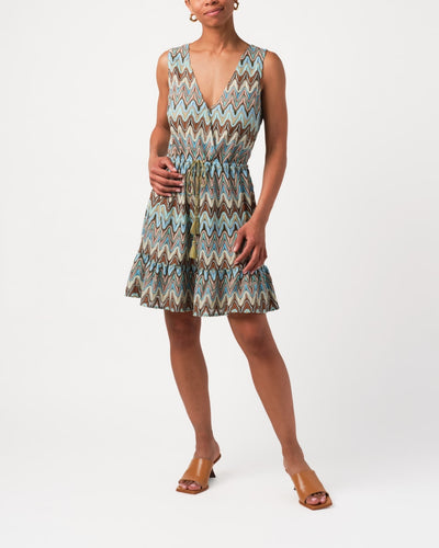 Emelia Dress - Blue Multi (Zig Zag)