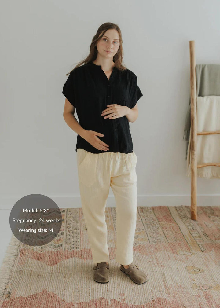 Everyday Transitional Cotton Breeze Gauze Pant - Pale Oat