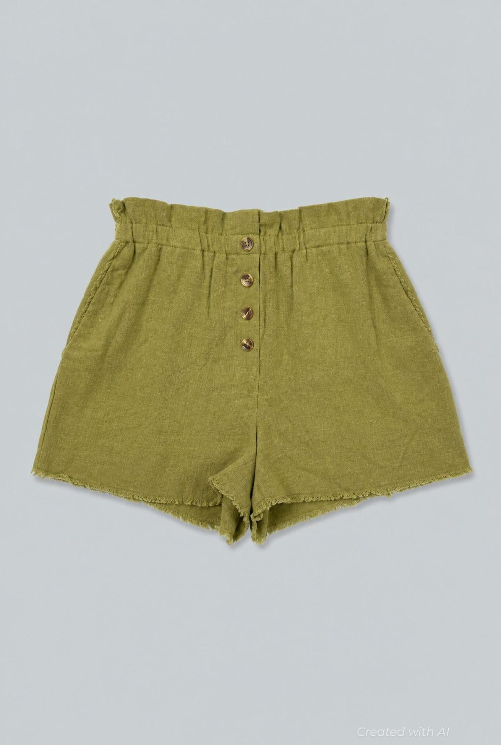 Ryan Paperbag Shorts - Green - Shorts