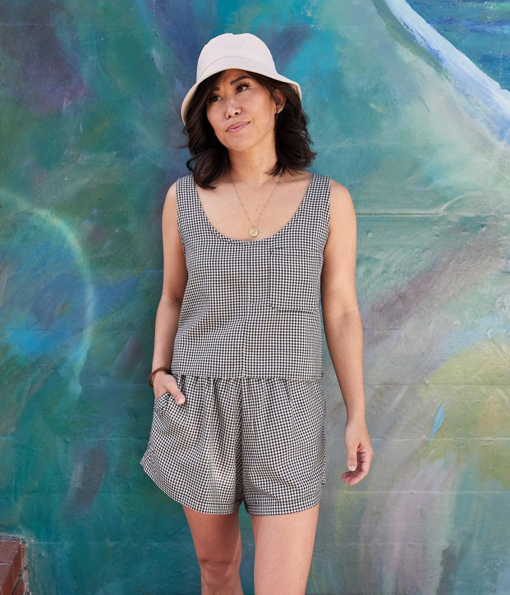 Ryan Tank - Black Check - Tank Top