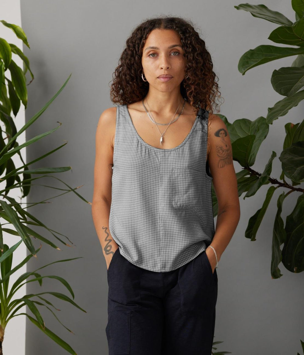 Ryan Tank - Black Check - Tank Top
