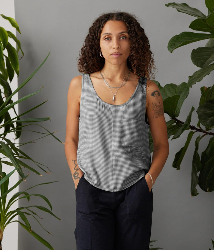 Ryan Tank - Black Check - Tank Top