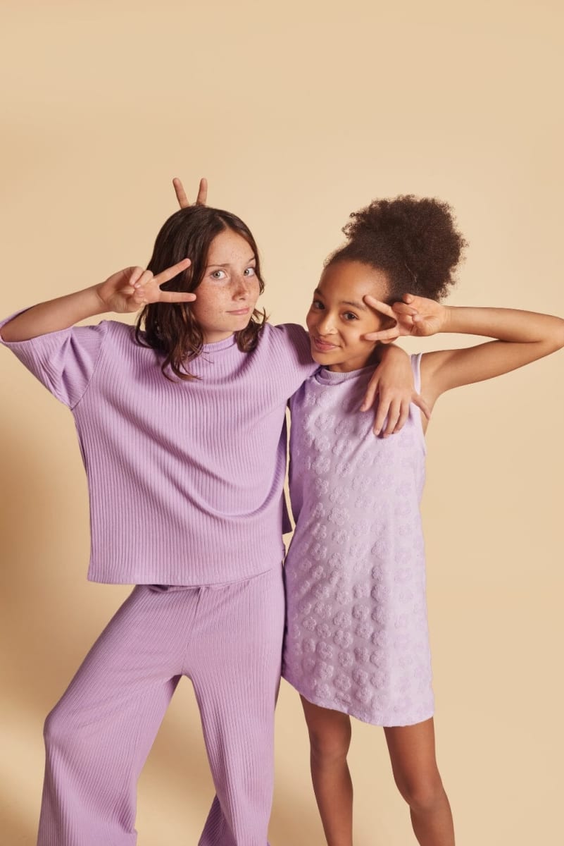 Grow With Me Tunic Dress - Lavender Macaron Flowers