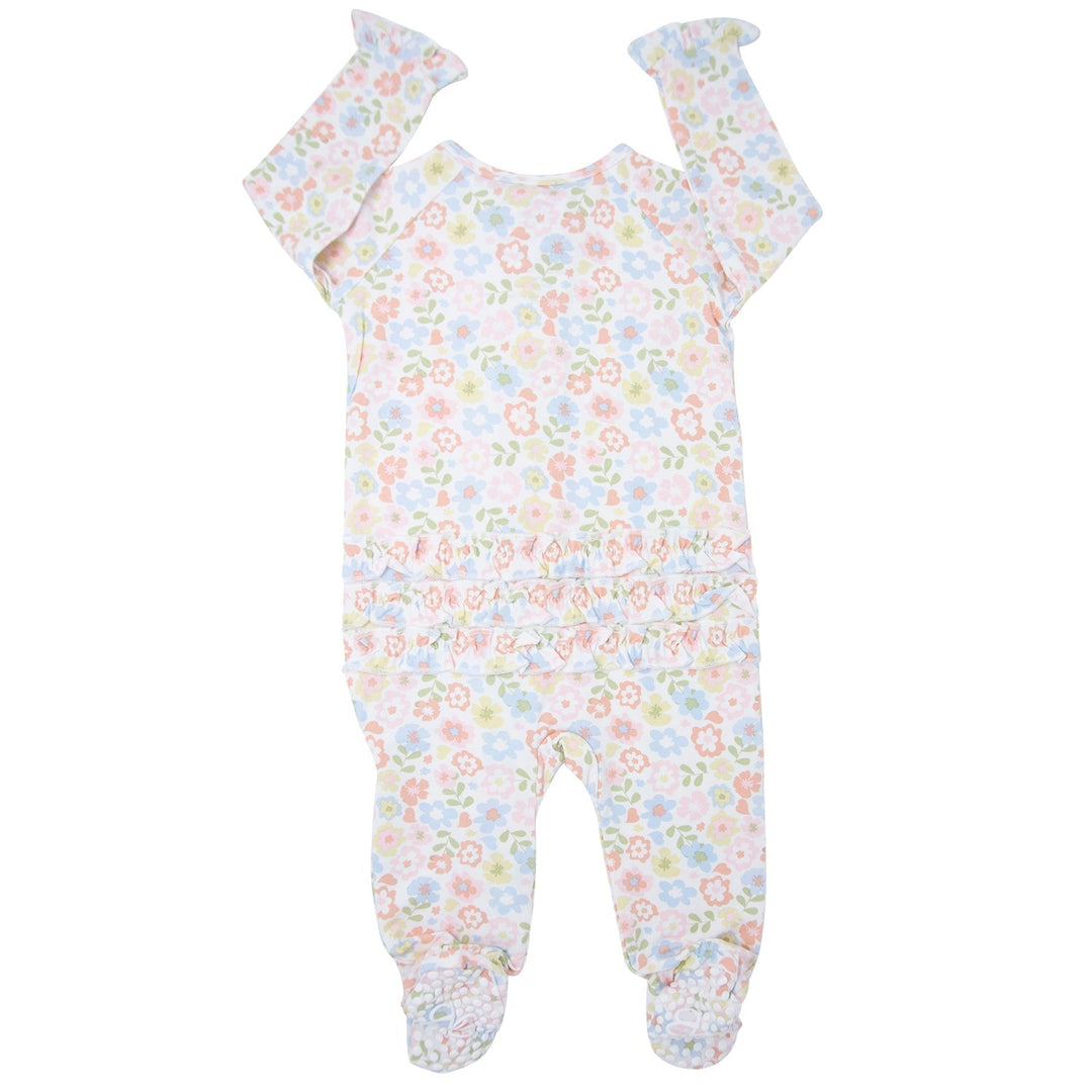 Ruffle Footie - Pretty Pansy