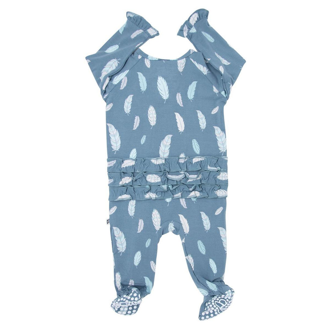 Ruffle Footie - Feathers