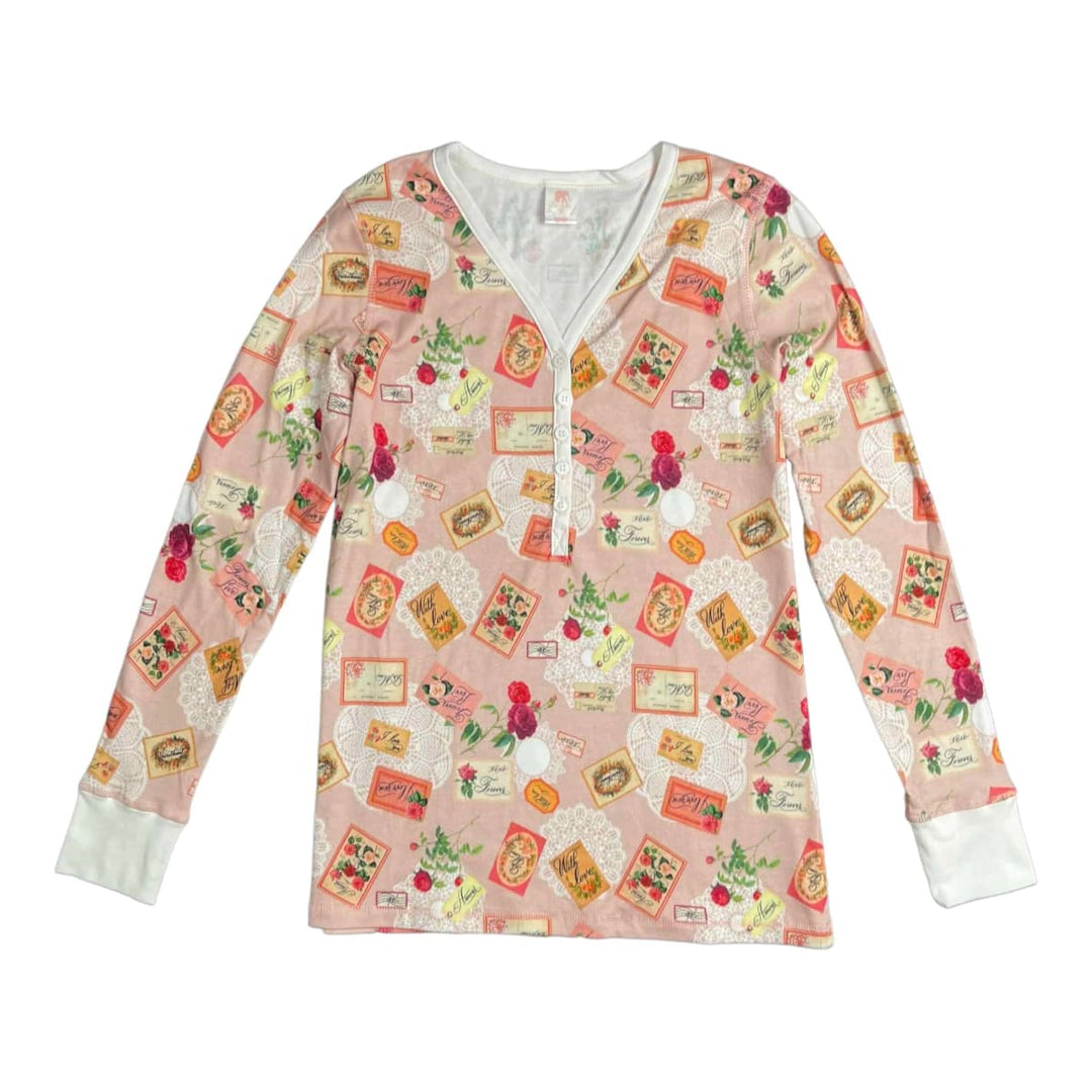 Women's Jogger & Henley Pajama Set - Love