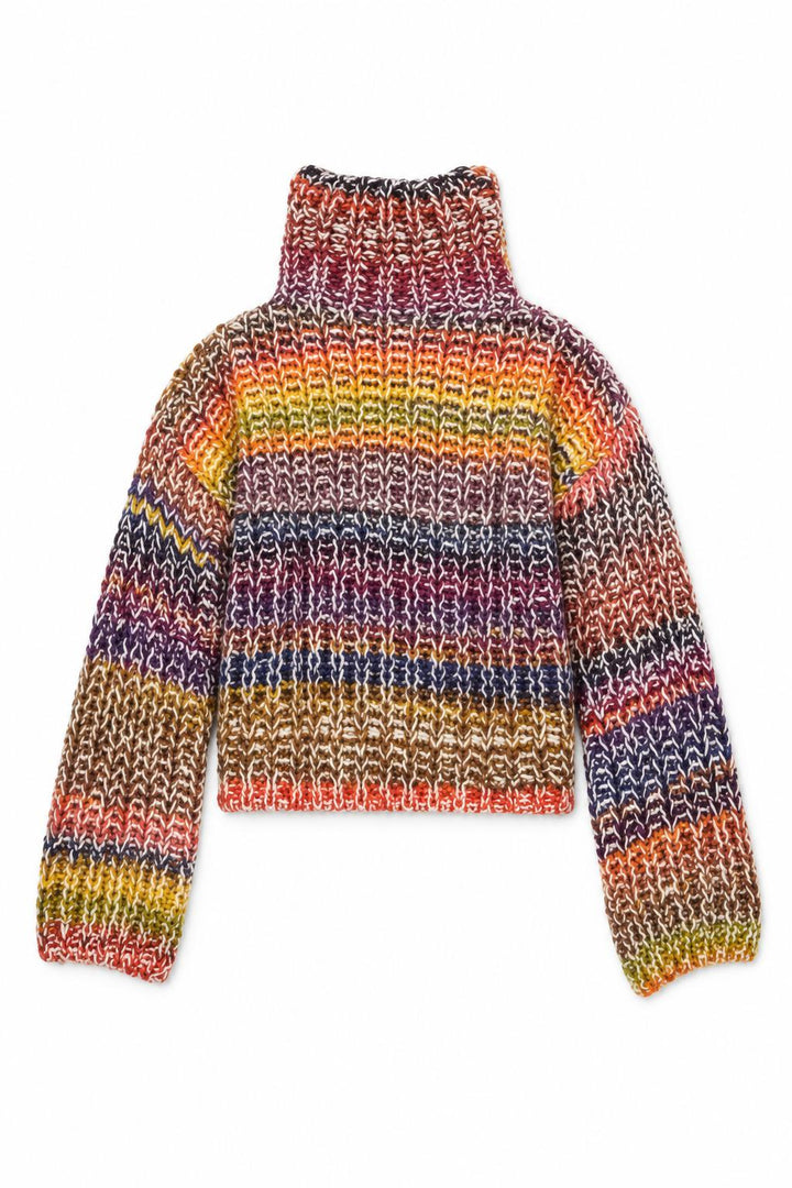 Rainbow Turtleneck Sweater - Rainbow/Multi