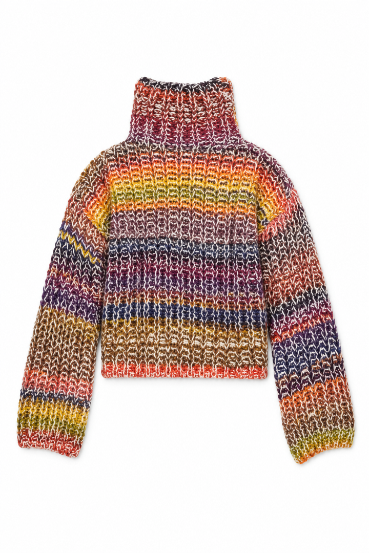 Rainbow Turtleneck Sweater - Rainbow/Multi