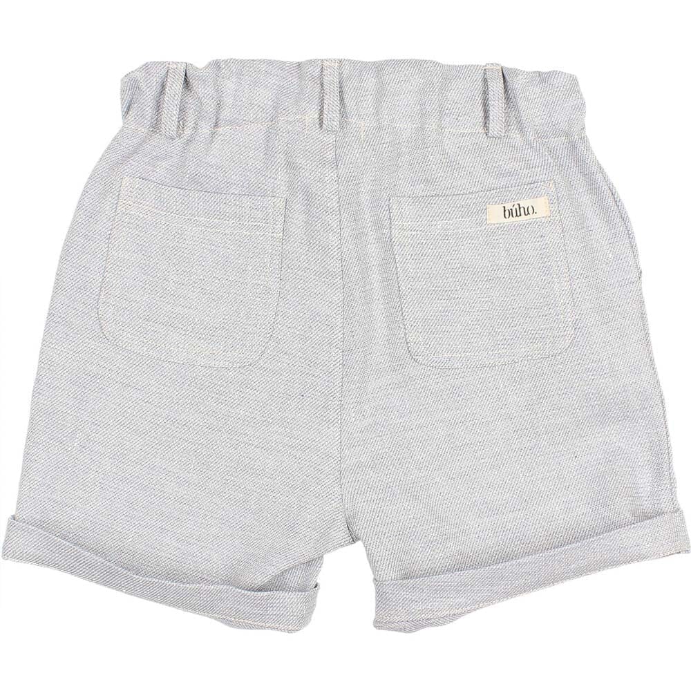 Twill Linen Bermuda with Pockets & Belt Loops - Jeans Denim Shorts Buho 