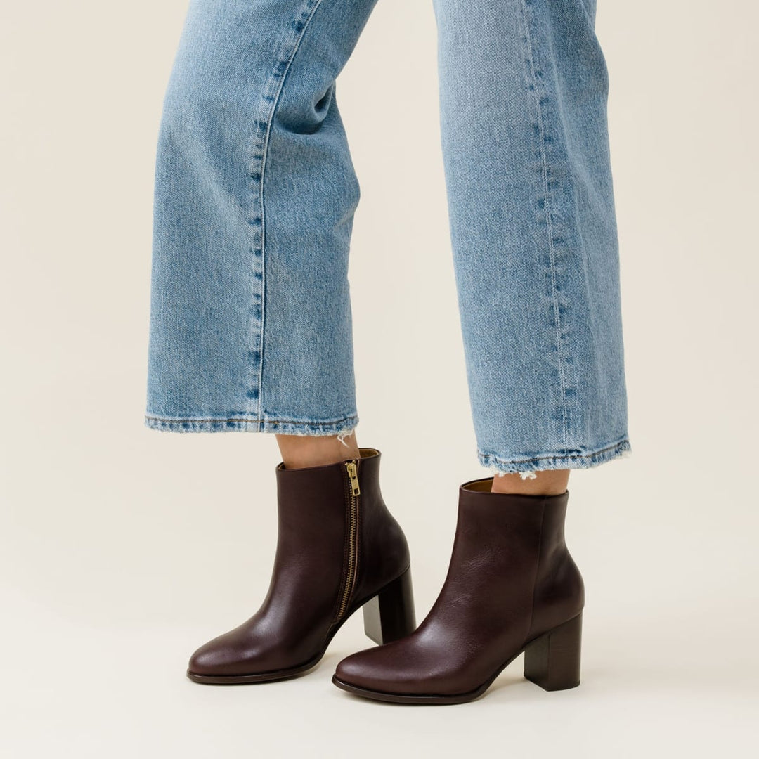 Lia Heeled Bootie - Wine
