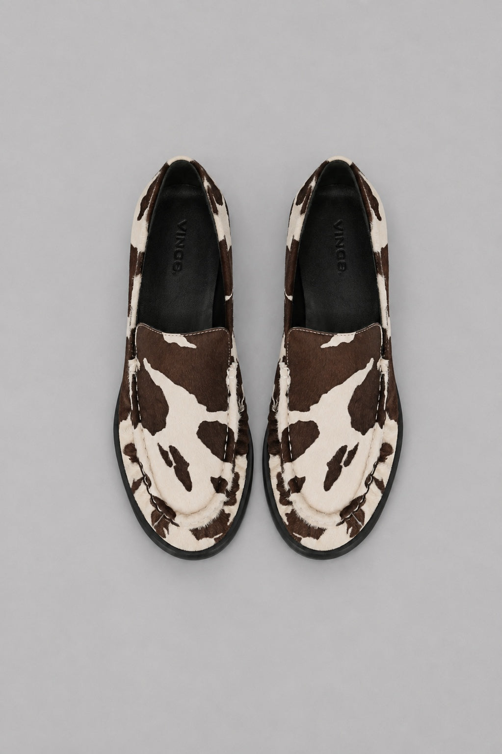 Womens Nora Calf Hair Loafers - Moon Multi