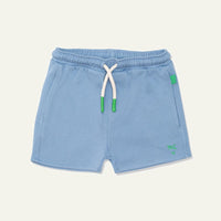 Recycled Cotton Della Blue Cropped Girl Shorts - Della Blue
