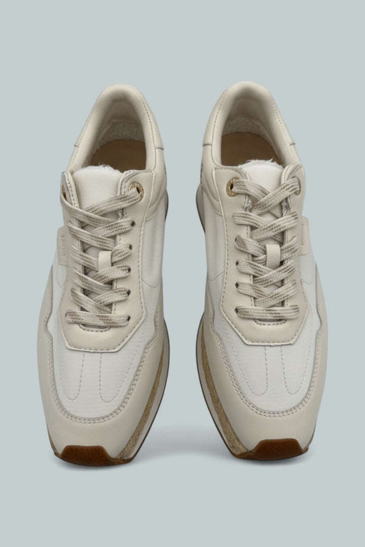 Ivone Platform Sneakers - White Leather