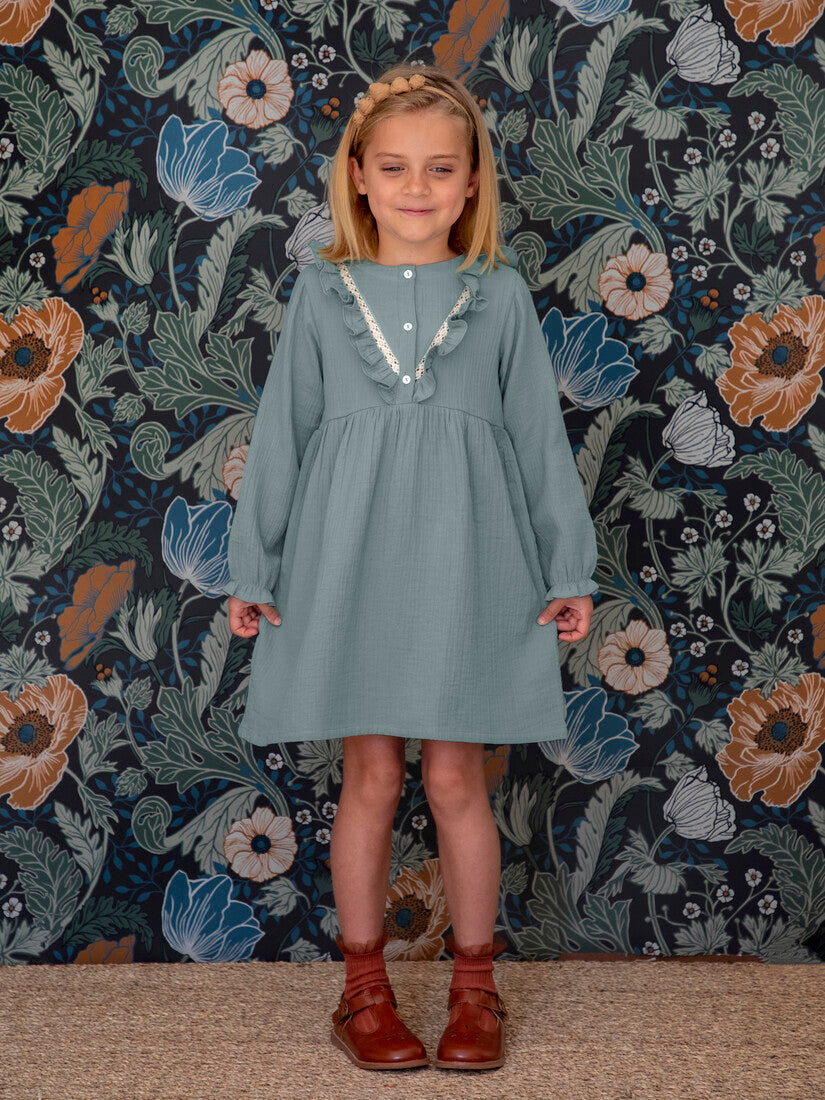 Altair Ruffled Dress - Sea Foam