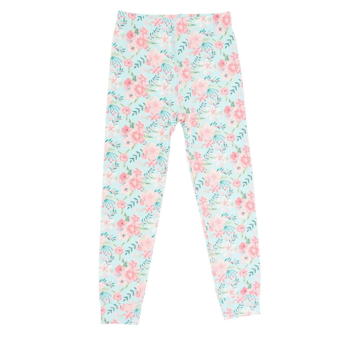 Big Kid Pajama - Aqua Floral