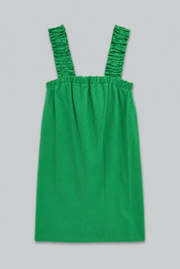 Square Neck Mini Dress - Green