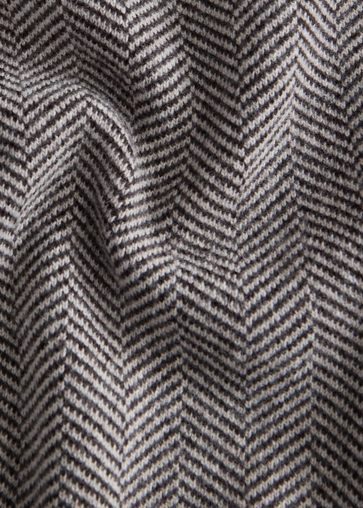 Knitted Bone Wool & Cashmere Jacket - Beige/Brown