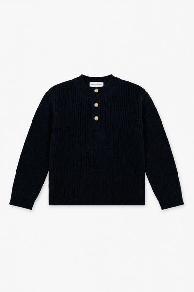 Henley Sweater - Black
