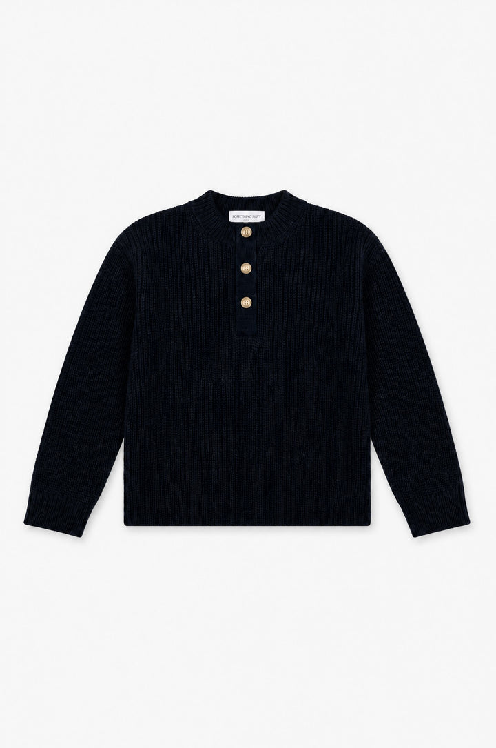 Henley Sweater - Black