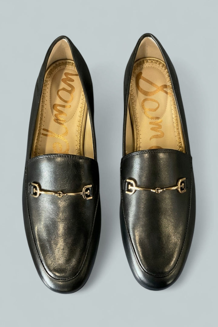 Women's Loraine Almond Toe Loafers - Black Leather