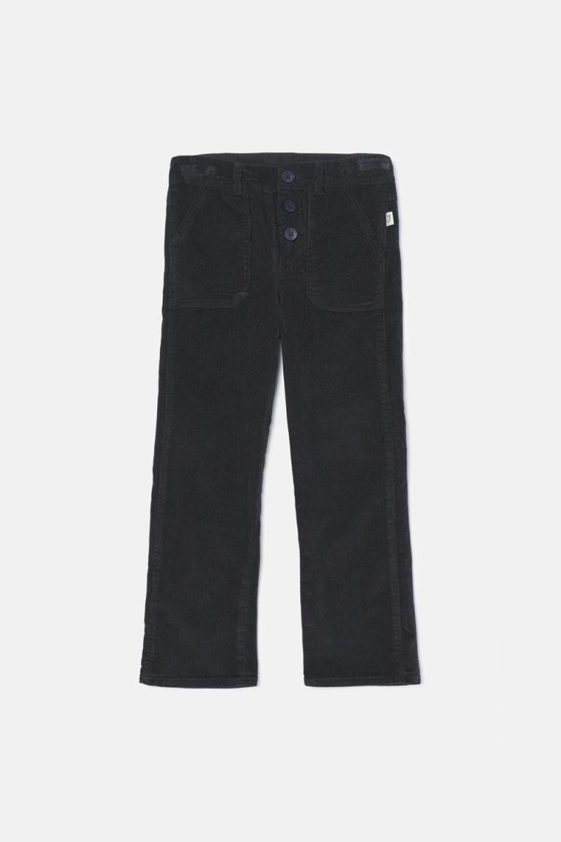 Pinwale Corduroy Flared Pants - Dark Grey