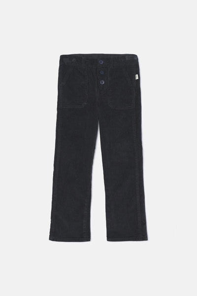 Pinwale Corduroy Flared Pants - Dark Grey