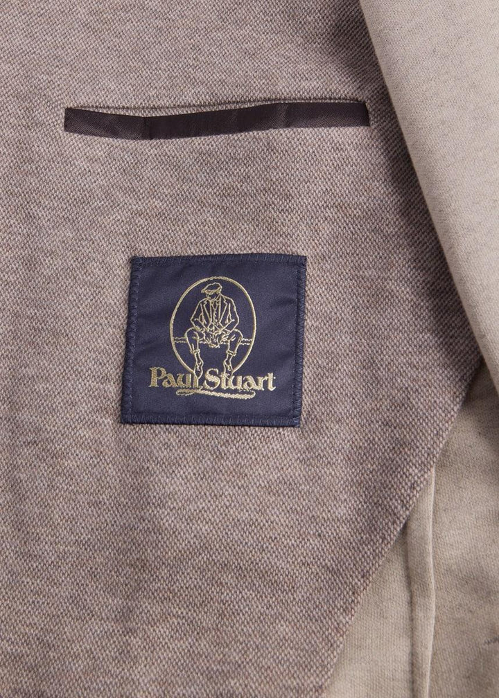 Cotton & Cashmere Pique Soft Jacket - Brown